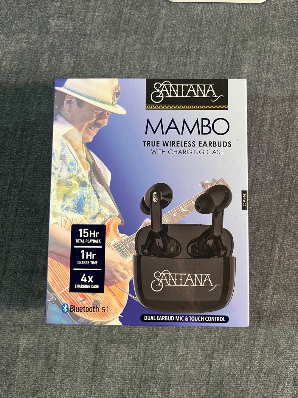 SANTANA  “MAMBO” TRUE WIRELESS EARBUDS WITH CHARGING CASE. BRAND NEW!
